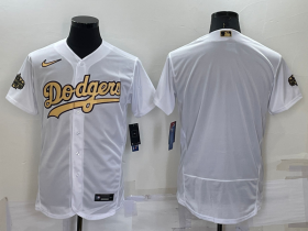 Wholesale Men\'s Los Angeles Dodgers Blank White 2022 All Star Stitched Flex Base Nike Jersey