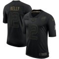 Wholesale Cheap Nike Bills 12 Jim Kelly Black 2020 Salute To Service Limited Jersey