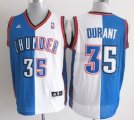 Wholesale Cheap Oklahoma City Thunder #35 Kevin Durant Revolution 30 Swingman Blue/White Two Tone Jersey