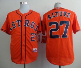 Wholesale Cheap Astros #27 Jose Altuve Orange Cool Base Stitched MLB Jersey