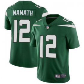 Wholesale Cheap Men\'s New York Jets #12 Joe Namath 2019 Green Vapor Untouchable Limited Stitched Jersey