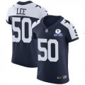 Wholesale Cheap Nike Cowboys #50 Sean Lee Navy Blue Thanksgiving Men's Stitched With Established In 1960 Patch NFL Vapor Untouchable Throwback Elite Jersey