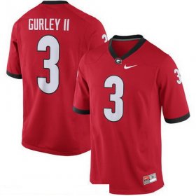 Wholesale Cheap Men\'s Georgia Bulldogs #3 Todd Gurley II Red Stitched College Football 2016 Nike NCAA Jersey