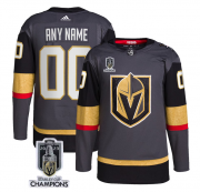 Wholesale Cheap Men's Vegas Golden Knights Active Player Custom Gray 2023 Stanley Cup Champions Stitched Jersey