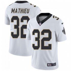 Wholesale Cheap Men\'s New Orleans Saints #32 Tyrann Mathieu White Vapor Limited Stitched Jersey