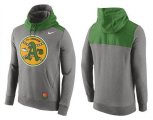 Wholesale Cheap Men's Oakland Athletics Nike Gray Cooperstown Collection Hybrid Pullover Hoodie