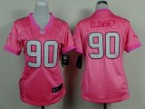 Wholesale Cheap Nike Texans #90 Jadeveon Clowney Pink Women's Be Luv'd Stitched NFL New Elite Jersey