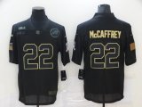 Wholesale Cheap Men's Carolina Panthers #22 Christian McCaffrey Black 2020 Salute To Service Stitched NFL Nike Limited Jersey