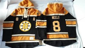 Wholesale Cheap Bruins #8 Cam Neely Black Sawyer Hooded Sweatshirt Stitched NHL Jersey