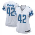 Wholesale Cheap Nike Lions #42 Devon Kennard White Women's Stitched NFL Elite Jersey