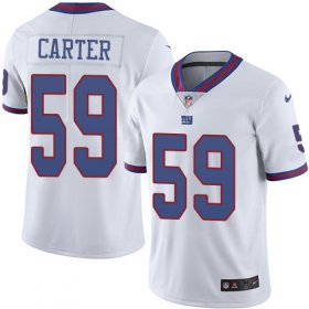 Wholesale Cheap Nike Giants #59 Lorenzo Carter White Men\'s Stitched NFL Limited Rush Jersey