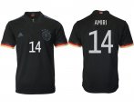 Wholesale Cheap Men 2020-2021 European Cup Germany away aaa version black 14 Adidas Soccer Jerseys