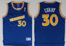 Wholesale Cheap Golden State Warriors #30 Stephen Curry 1988-89 Blue Swingman Throwback Jersey