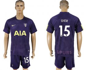 Wholesale Cheap Tottenham Hotspur #15 Dier Sec Away Soccer Club Jersey