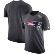 Wholesale Cheap NFL Men's New England Patriots Nike Anthracite Crucial Catch Tri-Blend Performance T-Shirt