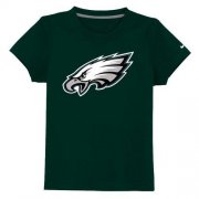 Wholesale Cheap Philadelphia Eagles Authentic Logo Youth T-Shirt Dark Green