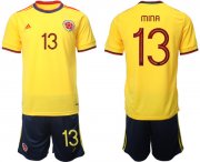 Cheap Men's Colombia #13 Mina Yellow Home Soccer Jersey Suit