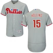 Wholesale Cheap Phillies #15 Dave Hollins Grey Flexbase Authentic Collection Stitched MLB Jersey