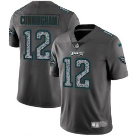 Wholesale Cheap Nike Eagles #12 Randall Cunningham Gray Static Youth Stitched NFL Vapor Untouchable Limited Jersey