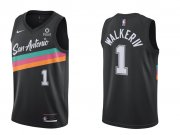 Wholesale Cheap San Antonio Spurs #1 Walker IV Men's Nike 2020 City Edition Swingman Jersey