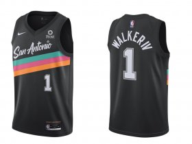 Wholesale Cheap San Antonio Spurs #1 Walker IV Men\'s Nike 2020 City Edition Swingman Jersey