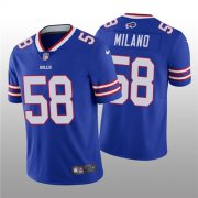 Wholesale Cheap Men's Buffalo Bills #58 Matt Milano 2022 Royal Vapor Untouchable Limited Stitched Jersey