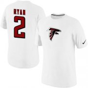 Wholesale Cheap Nike Atlanta Falcons #2 Matt Ryan Name & Number NFL T-Shirt White