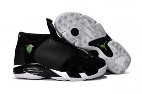 Wholesale Cheap Air Jordan 14 Retro Shoes Black/White-Green