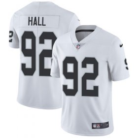 Wholesale Cheap Nike Raiders #92 P.J. Hall White Men\'s Stitched NFL Vapor Untouchable Limited Jersey