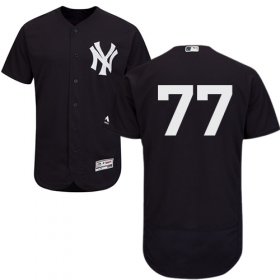 Wholesale Cheap Yankees #77 Clint Frazier Navy Blue Flexbase Authentic Collection Stitched MLB Jersey