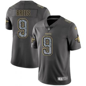 Wholesale Cheap Nike Saints #9 Drew Brees Gray Static Men\'s Stitched NFL Vapor Untouchable Limited Jersey