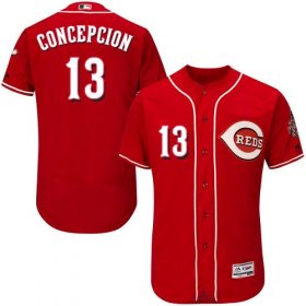 Wholesale Cheap Reds #13 Dave Concepcion Red Flexbase Authentic Collection Stitched MLB Jersey