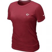 Wholesale Cheap Women's Nike Kansas City Chiefs Chest Embroidered Logo T-Shirt Red