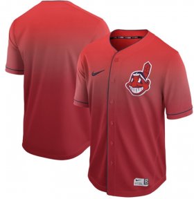 Wholesale Cheap Nike Indians Blank Red Fade Authentic Stitched MLB Jersey