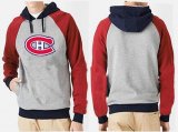 Wholesale Cheap Montreal Canadiens Pullover Hoodie Grey & Red