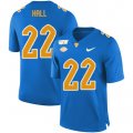Wholesale Cheap Pittsburgh Panthers 22 Darrin Hall Blue 150th Anniversary Patch Nike College Football Jersey