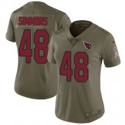 Wholesale Cheap Nike Cardinals #48 Isaiah Simmons Olive Women's Stitched NFL Limited 2017 Salute To Service Jersey