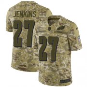Wholesale Cheap Nike Eagles #27 Malcolm Jenkins Camo Youth Stitched NFL Limited 2018 Salute to Service Jersey