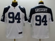 Wholesale Cheap Nike Cowboys #94 Randy Gregory White Thanksgiving Throwback Men's Stitched NFL Limited Jersey