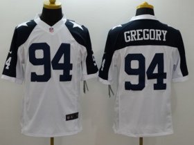Wholesale Cheap Nike Cowboys #94 Randy Gregory White Thanksgiving Throwback Men\'s Stitched NFL Limited Jersey