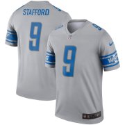 Wholesale Cheap Detroit Lions #9 Matthew Stafford Nike Inverted Legend Jersey Gray