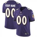 Wholesale Cheap Nike Baltimore Ravens Customized Purple Team Color Stitched Vapor Untouchable Limited Men's NFL Jersey
