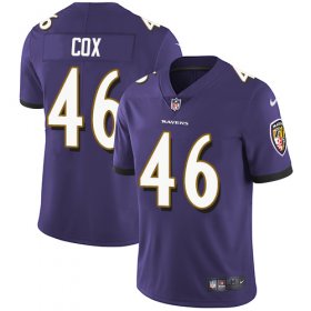 Wholesale Cheap Nike Ravens #46 Morgan Cox Purple Team Color Men\'s Stitched NFL Vapor Untouchable Limited Jersey