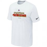 Wholesale Cheap Men's Nike San Francisco 49ers 2012 NFC Conference Champions Trophy Collection Long T-Shirt White