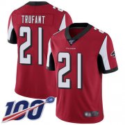 Wholesale Cheap Nike Falcons #21 Desmond Trufant Red Team Color Men's Stitched NFL 100th Season Vapor Limited Jersey