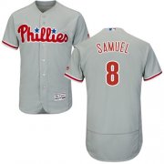 Wholesale Cheap Phillies #8 Juan Samuel Grey Flexbase Authentic Collection Stitched MLB Jersey