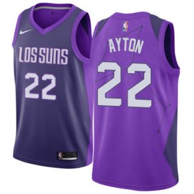 Wholesale Cheap Women\'s Nike Phoenix Suns #22 Deandre Ayton Purple NBA Swingman City Edition Jersey