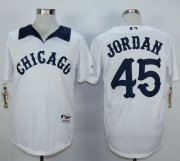 Wholesale Cheap White Sox #45 Michael Jordan White 1976 Turn Back The Clock Stitched MLB Jersey