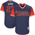 Wholesale Cheap Angels of Anaheim #27 Mike Trout Navy 