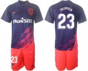 Wholesale Cheap Men 2021-2022 Club Atletico Madrid away purple 23 Soccer Jersey